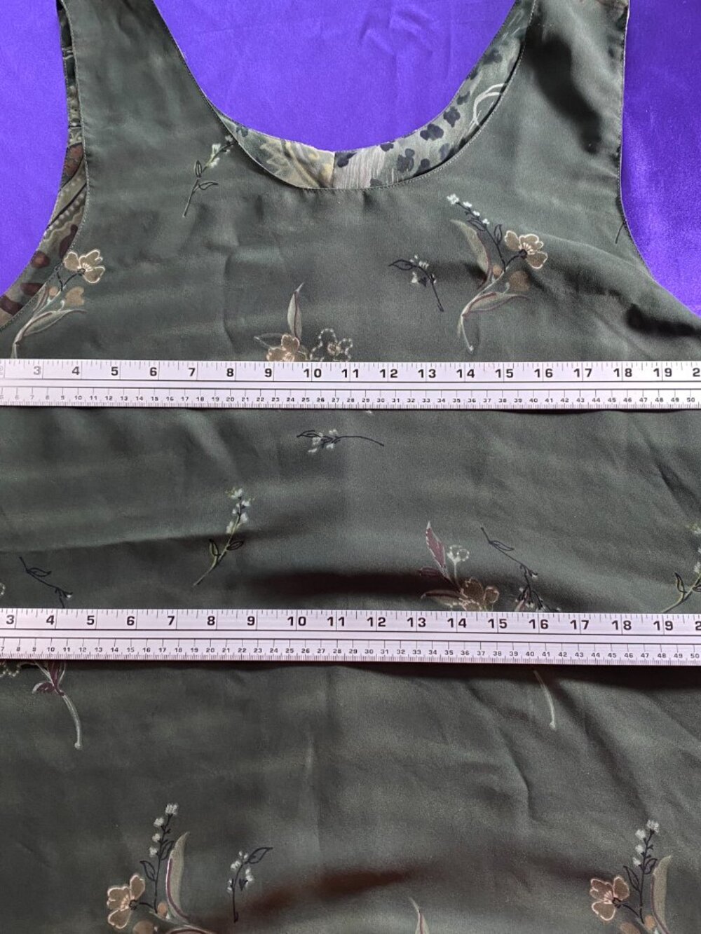 📌Unbranded Reversible Green Floral Paisley Maxi Sleeveless Boho Travel Dress - Picture 9 of 13
